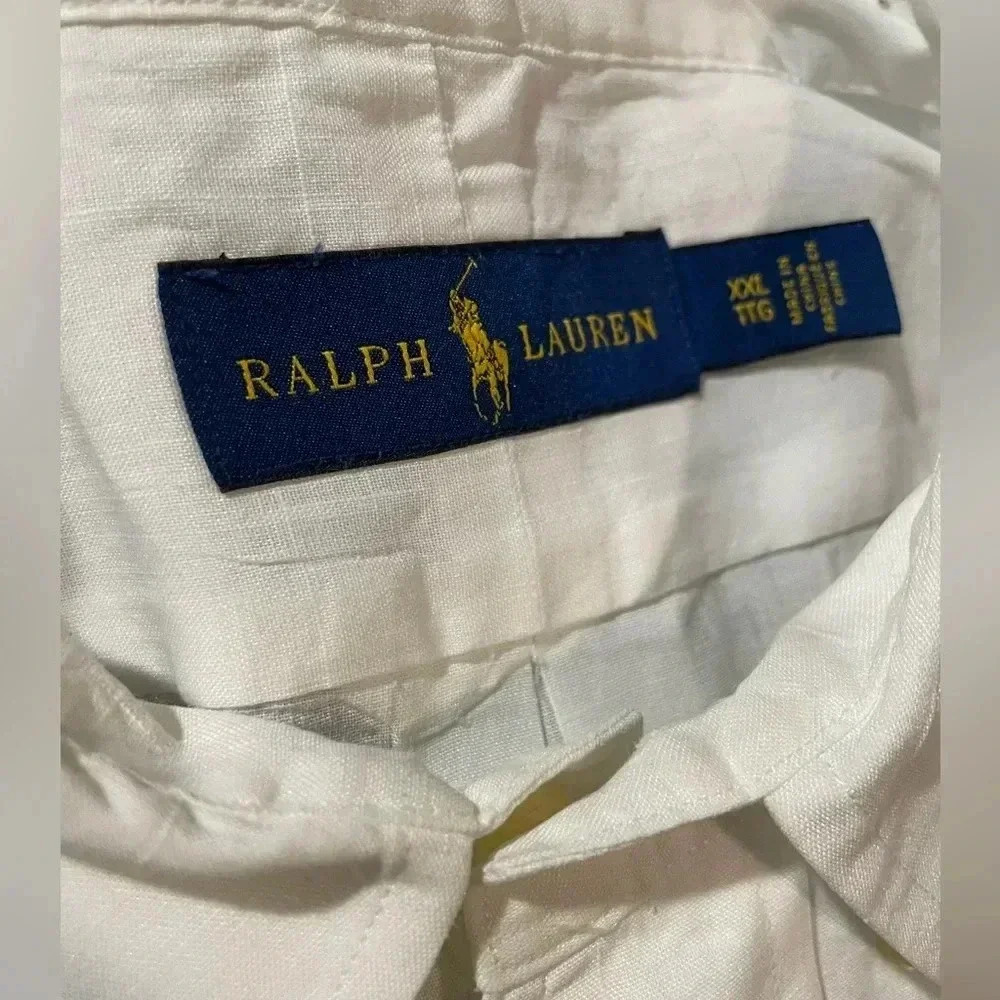 Ralph Lauren Mens USA Solid Button Up Shirt, - Picture 5 of 5